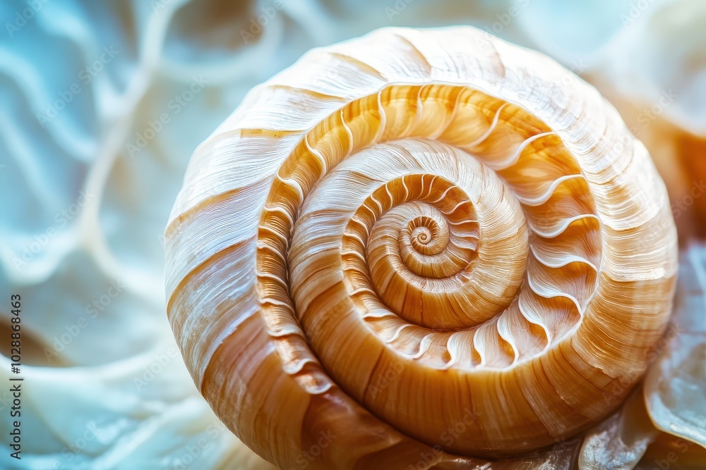 Obraz premium Soft Spiral Shell with Inward Pattern