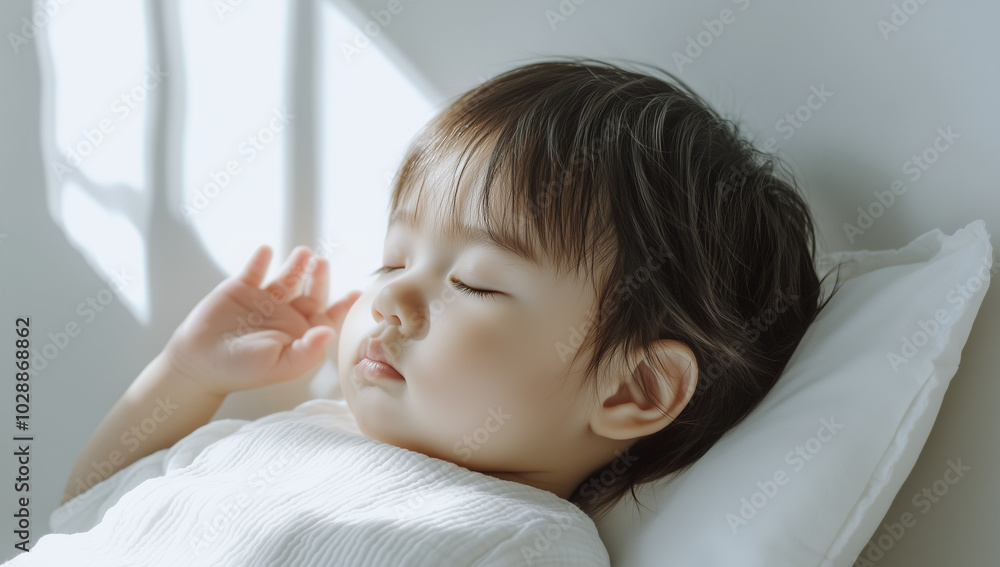 child sleeping on bed child sleeping on bed