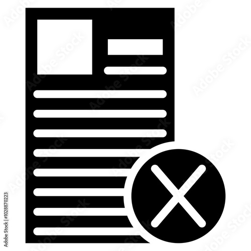 Job Rejection icon vector image. Can be used for Hiring Process.