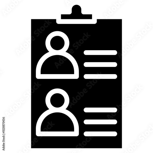 Shortlist icon vector image. Can be used for Hiring Process.