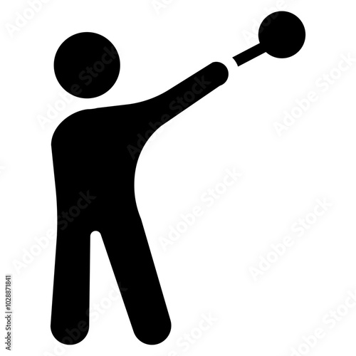 Hammer Throw icon vector image. Can be used for Track and Field.