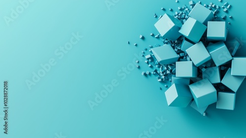 Colorful Cubes Splitting on a Bright Surface