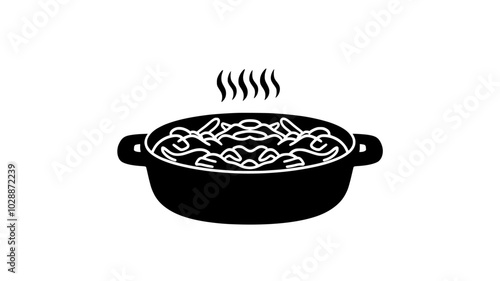 Casserole dish of green bean casserole, illustration
