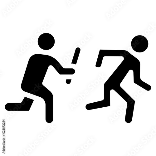 Relay Race icon vector image. Can be used for Track and Field.