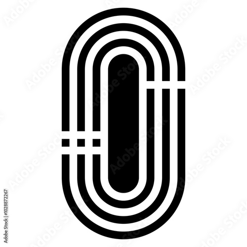 Running Track icon vector image. Can be used for Track and Field.