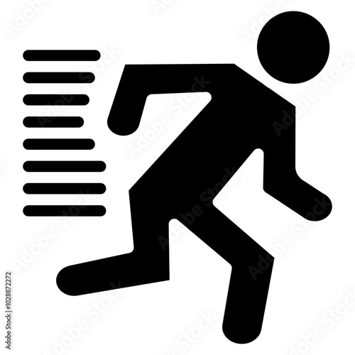 Sprinter icon vector image. Can be used for Track and Field.