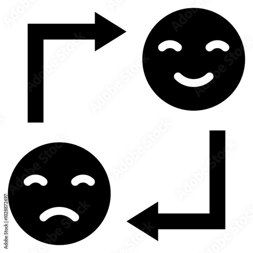 Emotional Rollercoaster icon vector image. Can be used for ADHD.