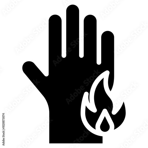 Scald icon vector image. Can be used for Skin Burns.