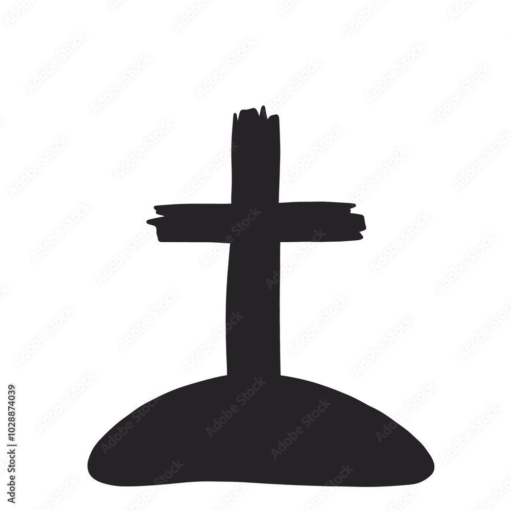 Cute Black Coffin Halloween Doodle illustration Cute Black Coffin Halloween Doodle illustration