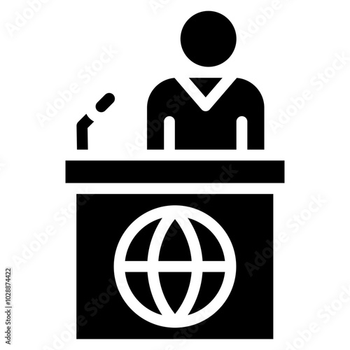 News Anchor icon vector image. Can be used for Press Freedom Day.