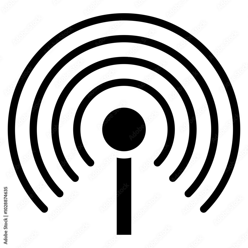 Radio Waves icon vector image. Can be used for Press Freedom Day. Radio Waves icon vector image. Can be used for Press Freedom Day.