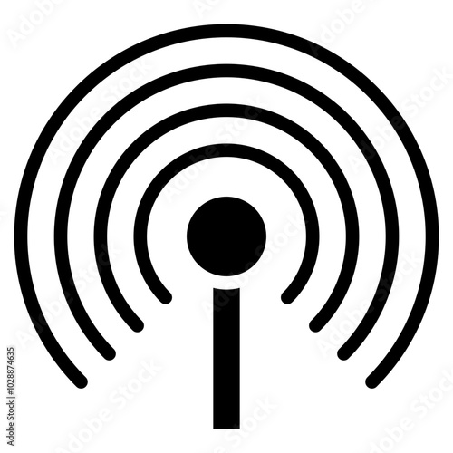 Radio Waves icon vector image. Can be used for Press Freedom Day.