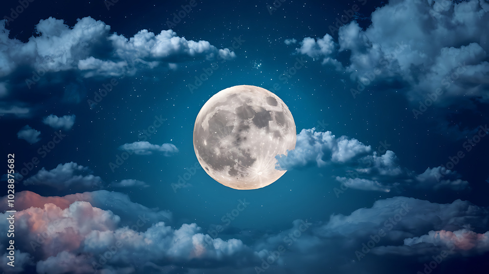 Full Moon Clouds Night Sky - Dreamy, Magical, and Romantic Nighttime Atmosphere
Full Moon Clouds Night Sky - Dreamy, Magical, and Romantic Nighttime Atmosphere