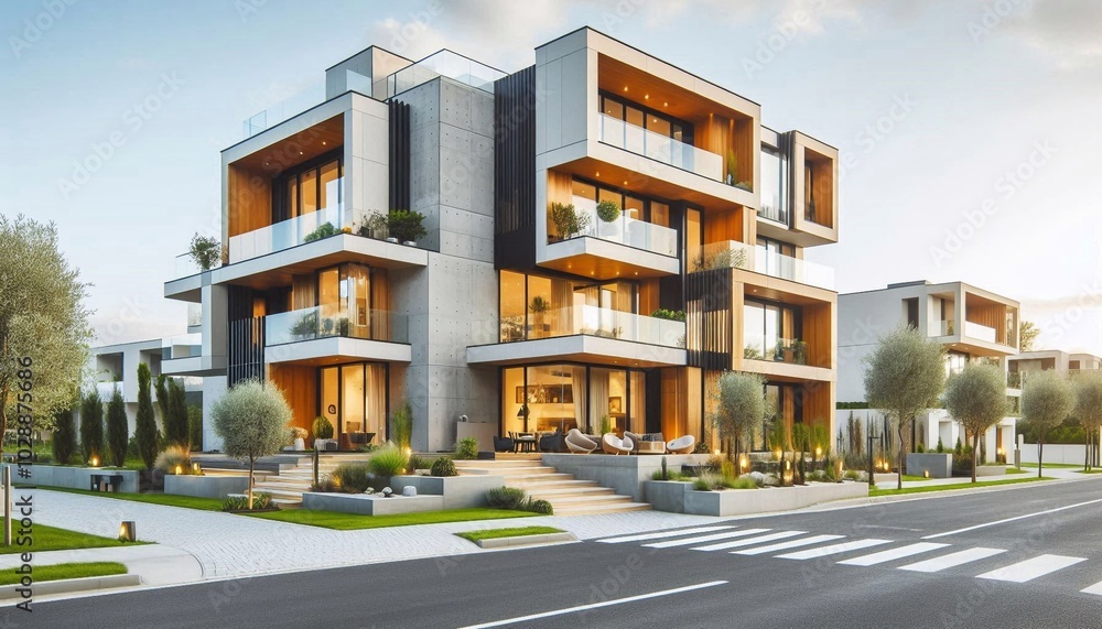 Modern European the residential architecture Modern European the residential architecture