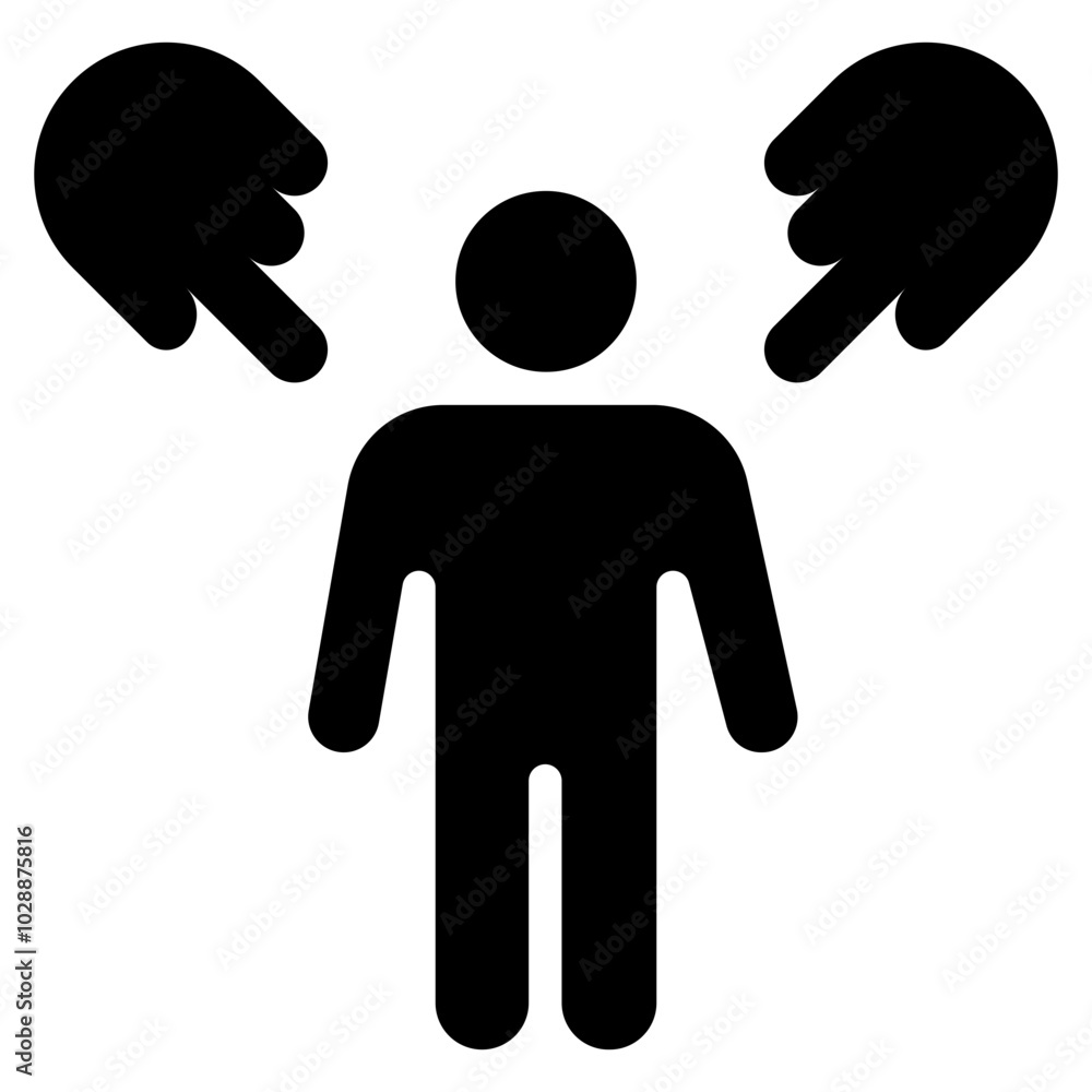 Prejudice icon vector image. Can be used for Bullying in Society. Prejudice icon vector image. Can be used for Bullying in Society.