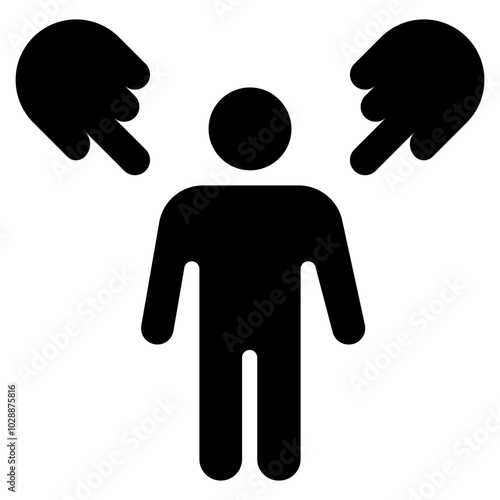 Prejudice icon vector image. Can be used for Bullying in Society.