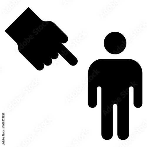 Public Ridicule icon vector image. Can be used for Bullying in Society.