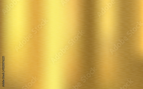 Brushed gold texture with metallic effect. Polished golden textured background. Metal gold wallpaper. Vector illustration