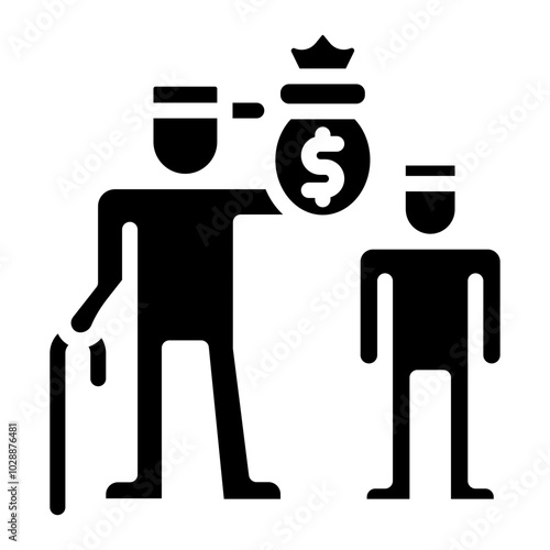 Handing Over icon vector image. Can be used for Inheritance.