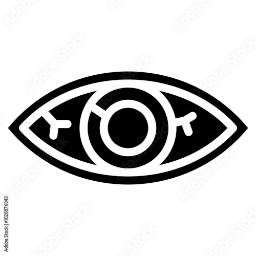 Bloodshot Eyes icon vector image. Can be used for Allergy Symptoms.