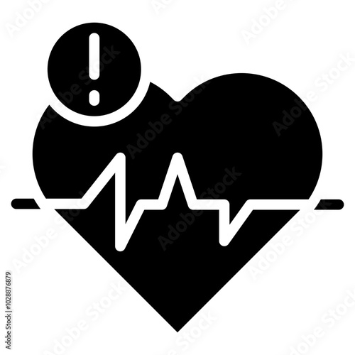 Elevated Heart Rate icon vector image. Can be used for Allergy Symptoms.