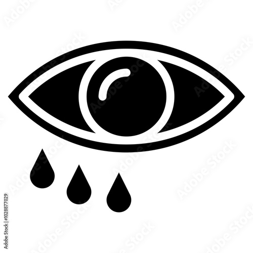 Itchy Eyes icon vector image. Can be used for Allergy Symptoms.