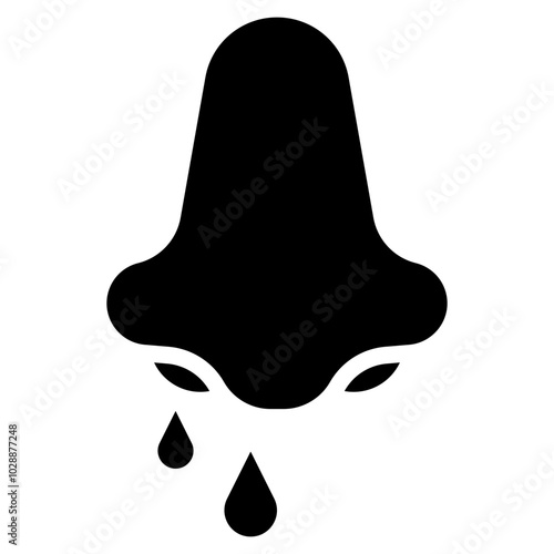 Runny Nose icon vector image. Can be used for Allergy Symptoms.