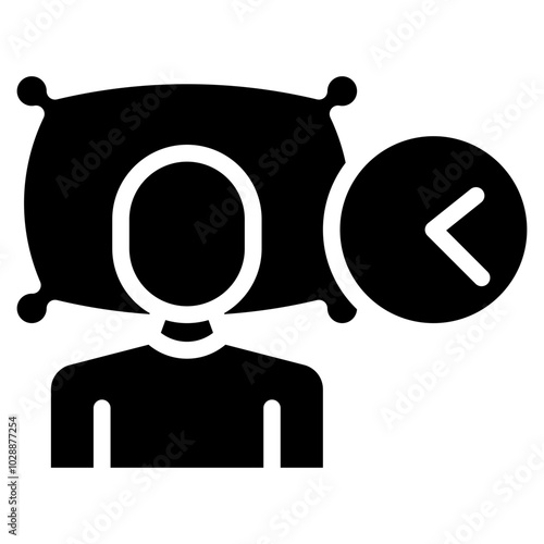 Sleep Disturbance icon vector image. Can be used for Allergy Symptoms.