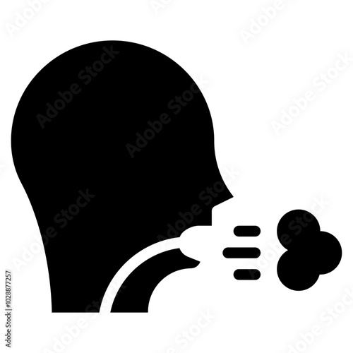 Shortness of Breath icon vector image. Can be used for Allergy Symptoms.