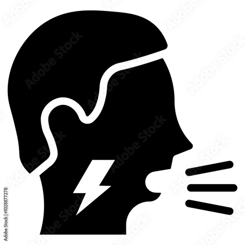 Wheezing icon vector image. Can be used for Allergy Symptoms.