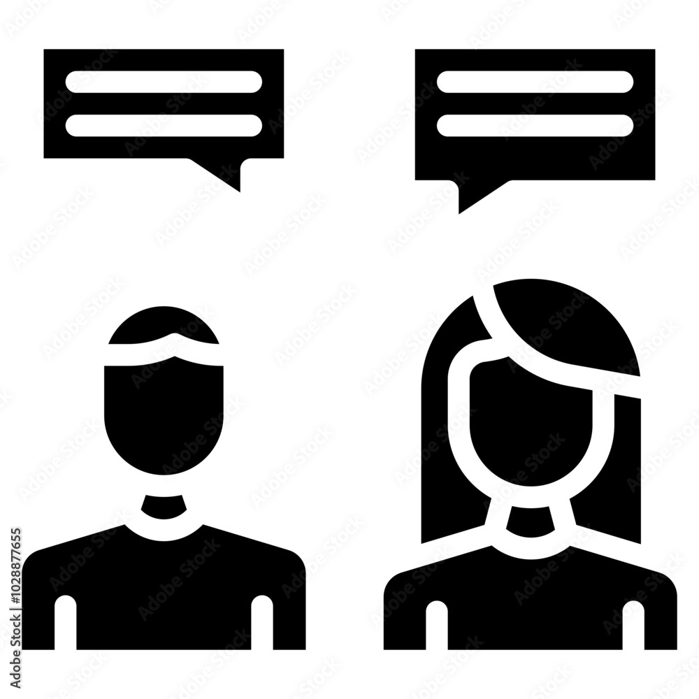 Interactions icon vector image. Can be used for Social Relationship. Interactions icon vector image. Can be used for Social Relationship.