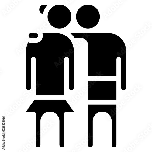 Soulmates icon vector image. Can be used for Social Relationship.