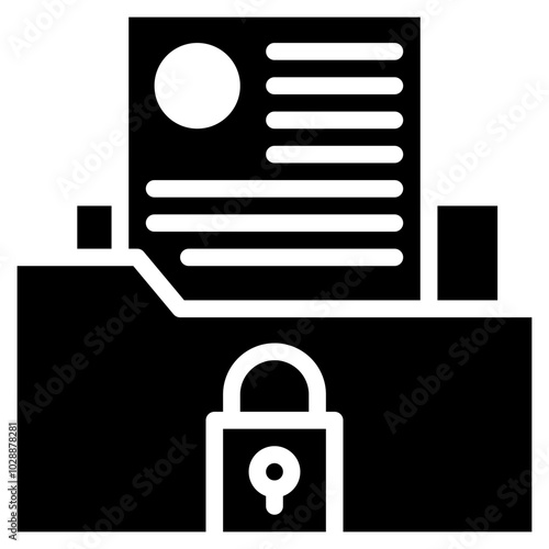 Confidential Document icon vector image. Can be used for Compilance and Regulation. photo