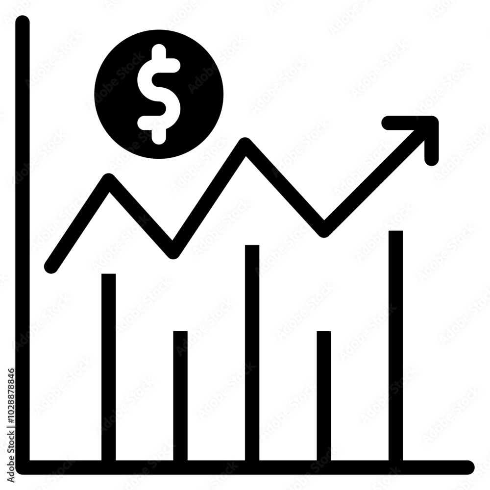 Market Growth icon vector image. Can be used for Market Research. Market Growth icon vector image. Can be used for Market Research.