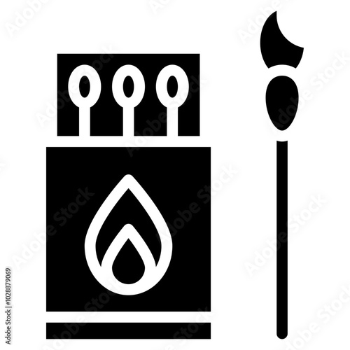 Match icon vector image. Can be used for Smoking.