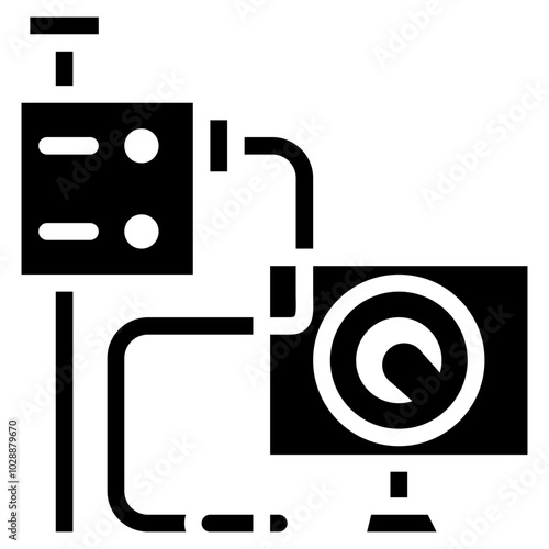 Colonoscopy icon vector image. Can be used for Medical Tests.