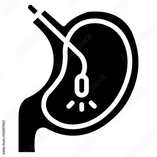 Endoscopy icon vector image. Can be used for Medical Tests.