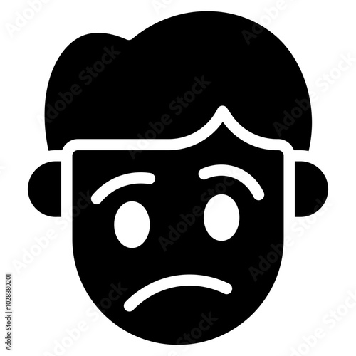 Confused icon vector image. Can be used for Human Emotions.