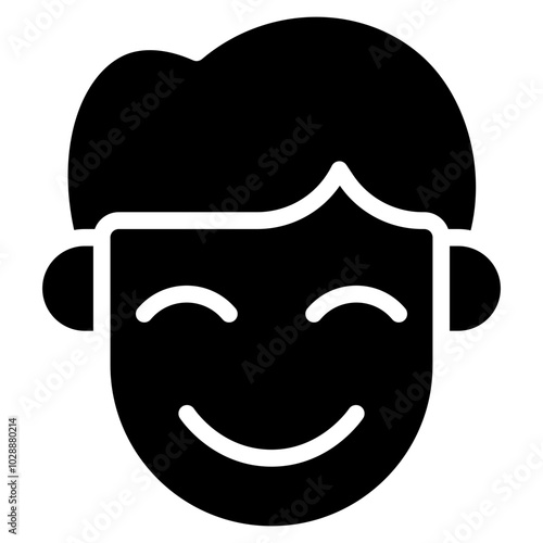 Content icon vector image. Can be used for Human Emotions.
