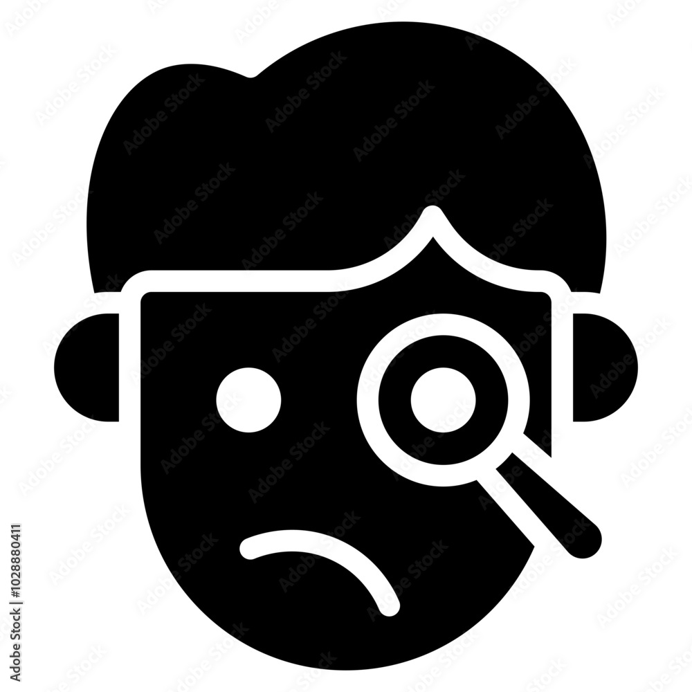 Inquisitive icon vector image. Can be used for Human Emotions. Inquisitive icon vector image. Can be used for Human Emotions.