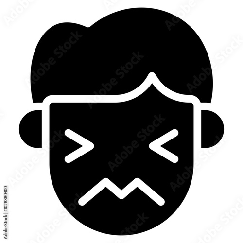 Insecure icon vector image. Can be used for Human Emotions.