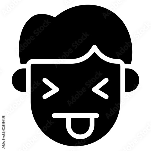 Playful icon vector image. Can be used for Human Emotions.