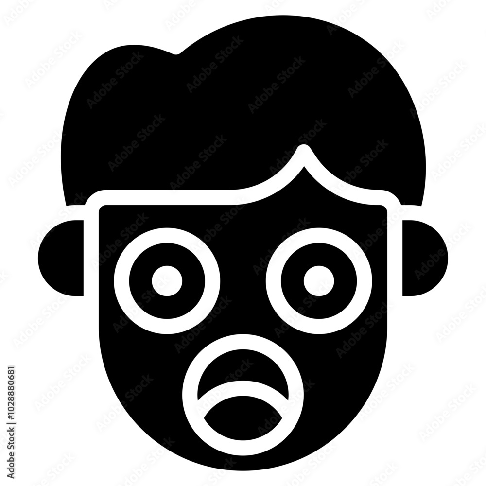 Shocked icon vector image. Can be used for Human Emotions. Shocked icon vector image. Can be used for Human Emotions.