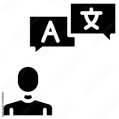 Multilingual icon vector image. Can be used for Data Science.