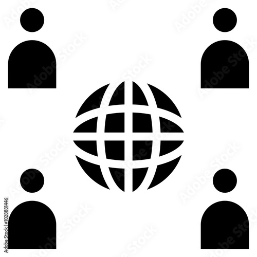 Outsourcing icon vector image. Can be used for Data Science.