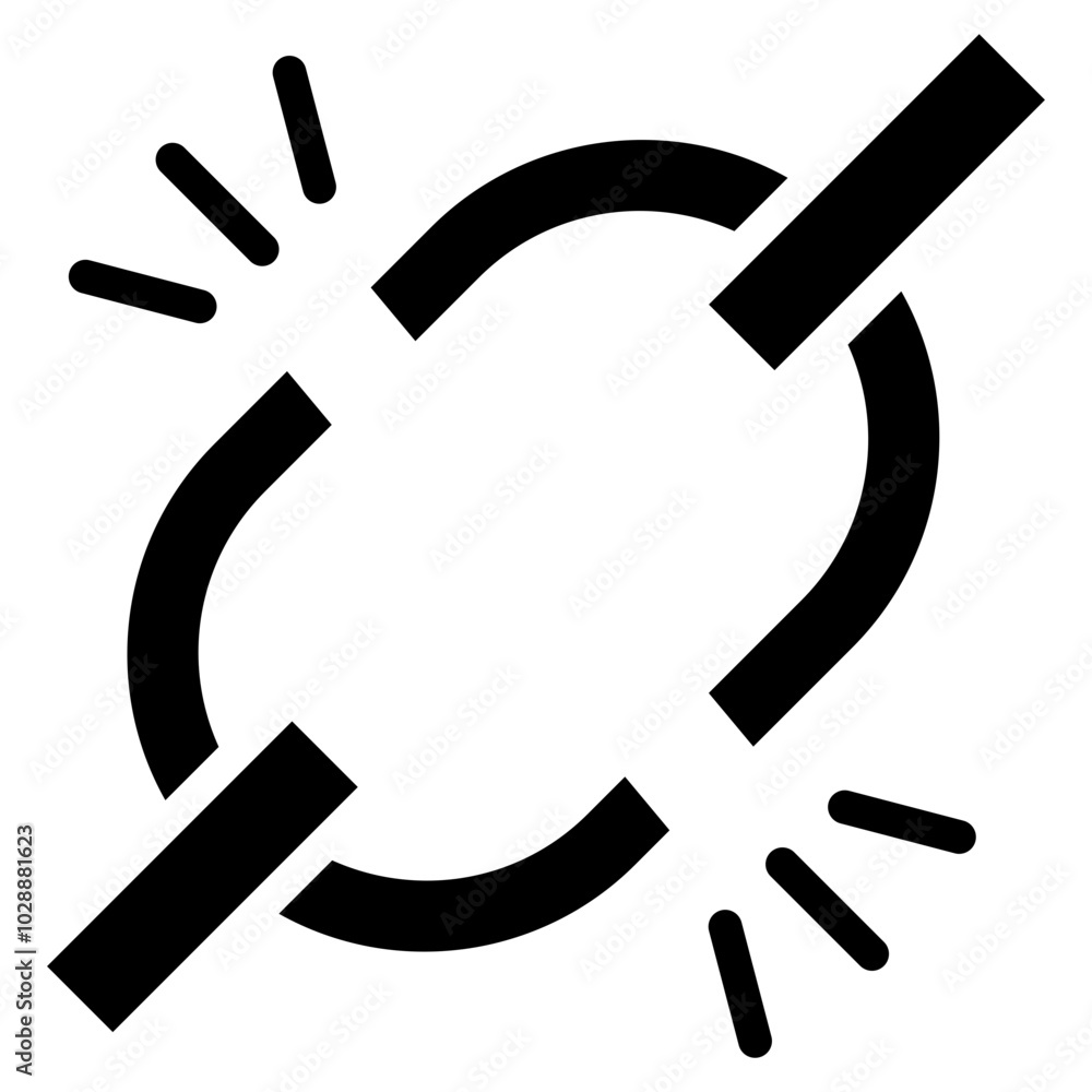 Broken Chain icon vector image. Can be used for Burnout. Broken Chain icon vector image. Can be used for Burnout.