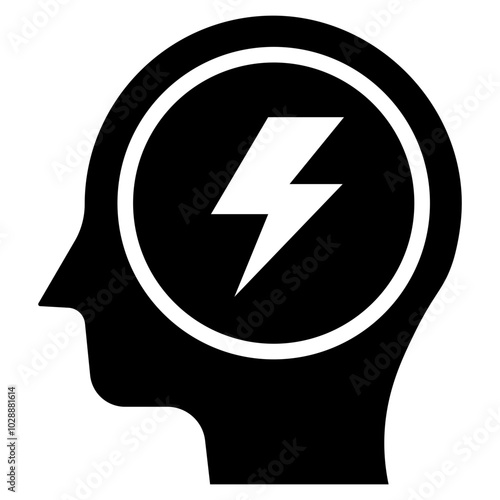 Anxiety icon vector image. Can be used for Burnout.