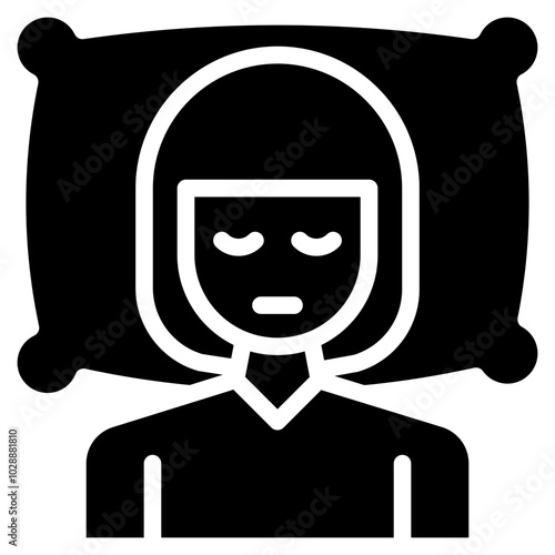 Insomnia icon vector image. Can be used for Burnout.