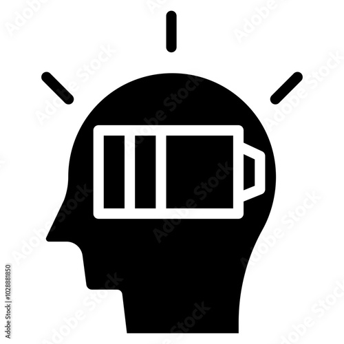 Mental Drain icon vector image. Can be used for Burnout.