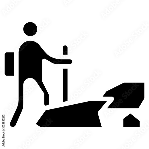 Hiker icon vector image. Can be used for Urban Tribes.